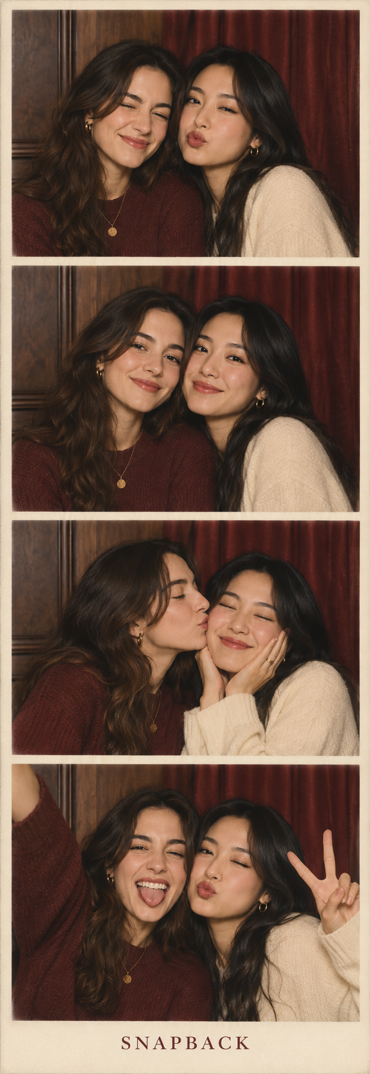 A sample keepsake photo strip