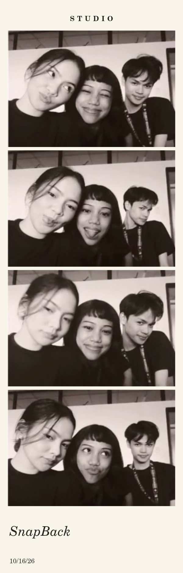 Studio Minimal strip with four sample photos