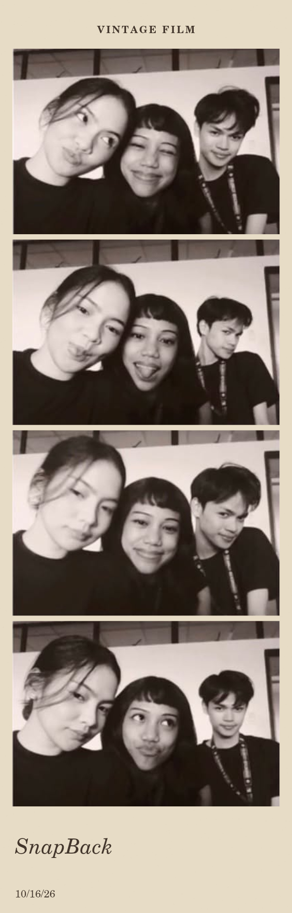 Vintage Film strip with four sample photos